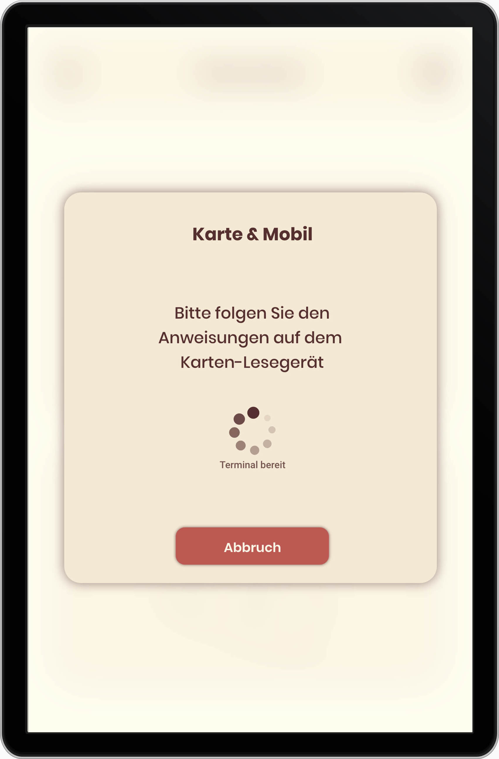 Pay with card Screendesign from CitoSnack